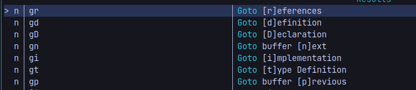 My goto keymaps